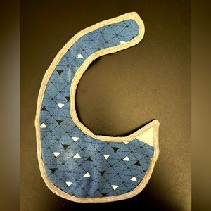 Tag Blue and Gray Baby Bib